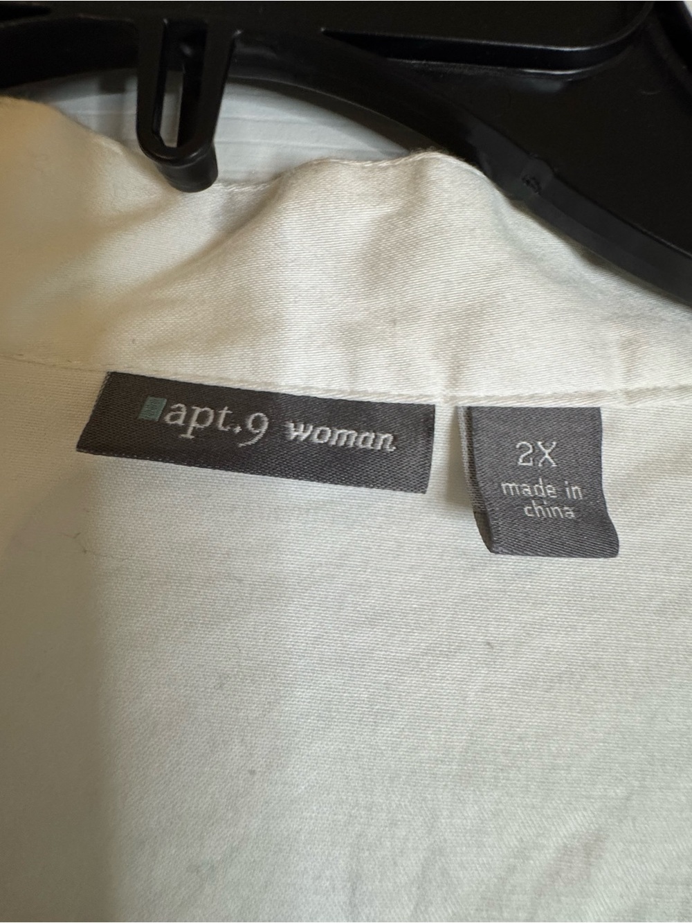 Apt. 9 Ivory Ruffle V-Neck Button Front Blouse - Picture 4 of 5